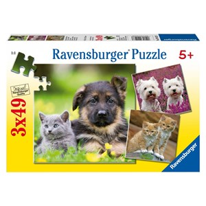 Ravensburger (09423) - "Cats And Dogs" - 49 pieces puzzle