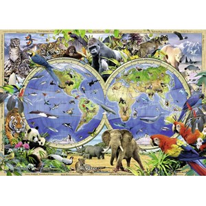 Ravensburger (19385) - Howard Robinson: "World of Wildlife" - 1000 pieces puzzle