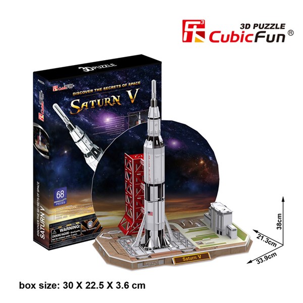 Cubic Fun (P653H) - "Saturn V" - 68 pieces puzzle