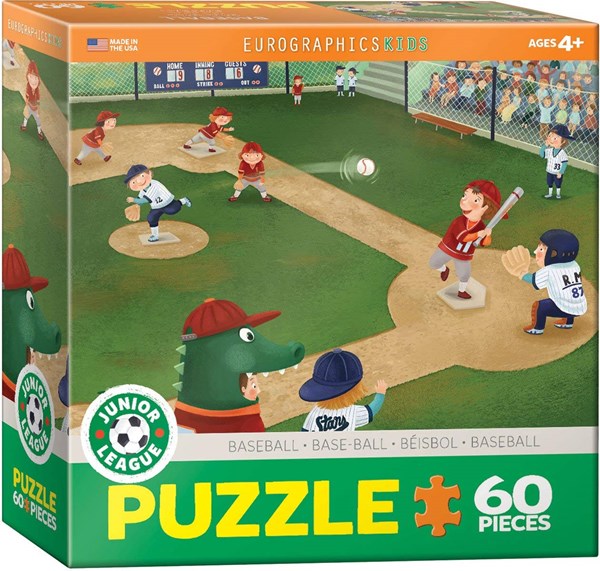 Eurographics (6060-0484) - "Junior League Baseball" - 60 pieces puzzle