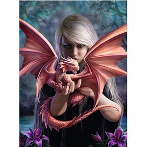 Ravensburger (14643) - Anne Stokes: "The Girl With The Dragon" - 500 pieces puzzle