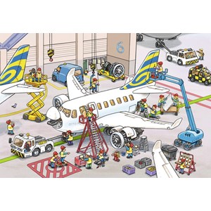Ravensburger (09088) - "Around The Airplane" - 24 pieces puzzle