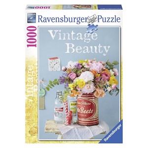Ravensburger (19505) - "Vintage Flowers" - 1000 pieces puzzle