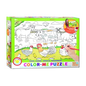 Eurographics (6111-0893) - "Farm" - 100 pieces puzzle