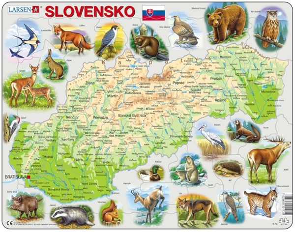 Larsen (K73) - "Slovakia - SL" - 58 pieces puzzle
