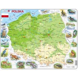 Larsen (K98) - "Poland, With Animals - PL" - 61 pieces puzzle