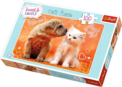 Trefl (16264) - "Kiss me!" - 100 pieces puzzle