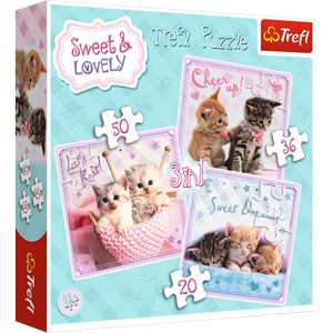 Trefl (34809) - "Kittens" - 20 36 50 pieces puzzle
