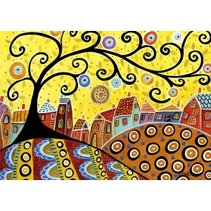 Educa (16296) - Karla Gerard: "Blooming Village" - 1000 pieces puzzle