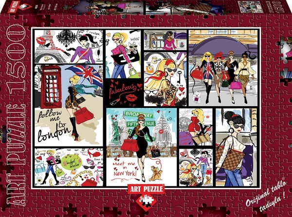 Art Puzzle (4636) - "Fashion Collage" - 1500 pieces puzzle