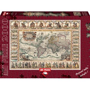 Art Puzzle (4711) - "Ancient World Map" - 2000 pieces puzzle
