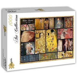 Grafika (T-00049) - Gustav Klimt: "Collage" - 1000 pieces puzzle