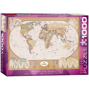 Eurographics (6000-1272) - "Map of the World" - 1000 pieces puzzle