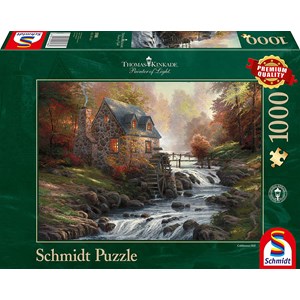 Schmidt Spiele (57486) - Thomas Kinkade: "The Old Mill" - 1000 pieces puzzle