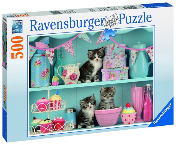 Ravensburger (14684) - "Cupcake Cats" - 500 pieces puzzle