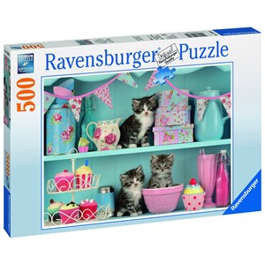 Ravensburger (14684) - "Cupcake Cats" - 500 pieces puzzle