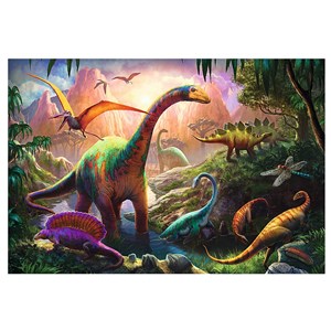 Trefl (16277) - "World of Dinosaurs" - 100 pieces puzzle
