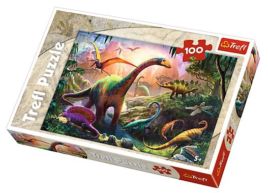 Trefl (16277) - "World of Dinosaurs" - 100 pieces puzzle