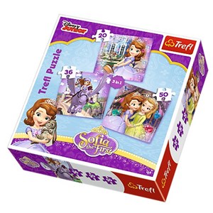 Trefl (34814) - "Sofia and her friends" - 20 36 50 pieces puzzle