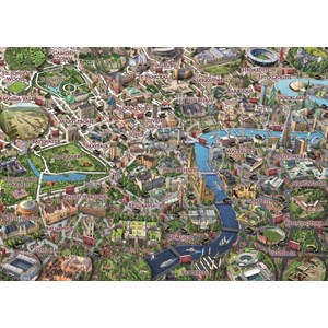 Falcon (11086) - Adrian Chesterman: "Map of London" - 1000 pieces puzzle