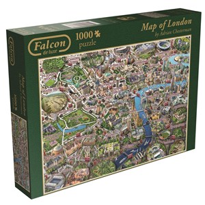 Falcon (11086) - Adrian Chesterman: "Map of London" - 1000 pieces puzzle