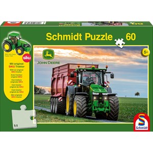 Schmidt Spiele (56043) - "John Deere Tractor 8370R" - 60 pieces puzzle