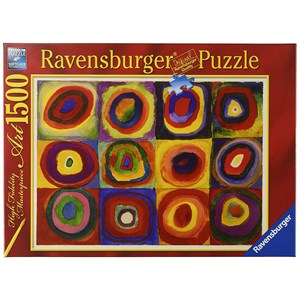 Ravensburger (16377) - Vassily Kandinsky: "Squares with Concentric Rings" - 1500 pieces puzzle