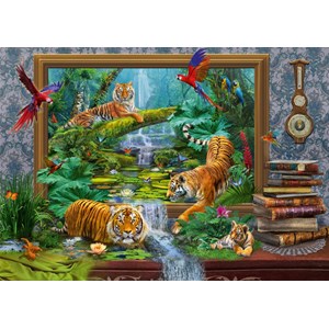 Schmidt Spiele (59337) - Jan Patrik Krasny: "Tiger in the Jungle" - 1000 pieces puzzle