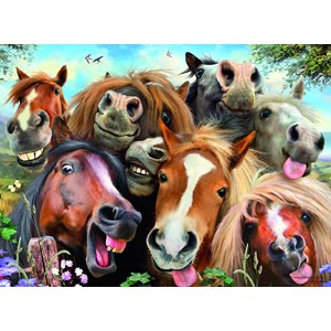 Ravensburger (14695) - "Selfies, Horsing Around" - 500 pieces puzzle