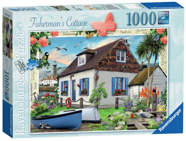 Ravensburger (19219) - "Fisherman's Cottage" - 1000 pieces puzzle