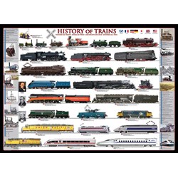 Eurographics (8500-0251) - "History of Trains" - 500 pieces puzzle