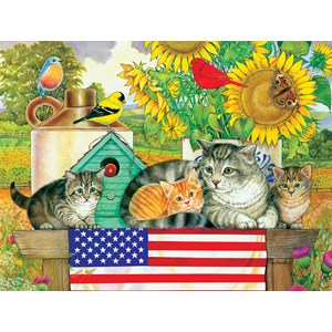SunsOut (71988) - Amy Rosenberg: "Patriotic Kittens" - 300 pieces puzzle