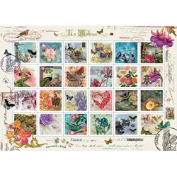 Art Puzzle (4639) - "Stamp Collage" - 1500 pieces puzzle