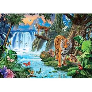 Clementoni (31636) - "Tiger Family" - 1500 pieces puzzle