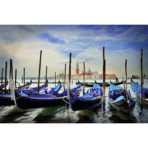 Schmidt Spiele (58240) - "Gondolas at San Marco, Venice" - 1000 pieces puzzle