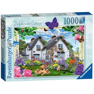 Ravensburger (19496) - "Delphinium Cottage" - 1000 pieces puzzle