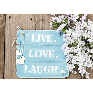 Ravensburger (19913) - "Wood Finish, Live, Love, Laugh" - 1200 pieces puzzle