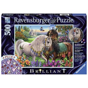 Ravensburger (14911) - "Glittering Horse Couple" - 500 pieces puzzle