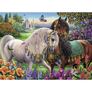 Ravensburger (14911) - "Glittering Horse Couple" - 500 pieces puzzle