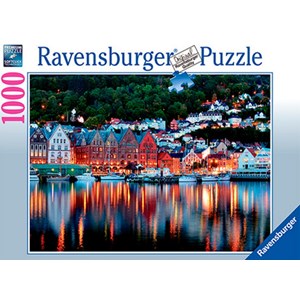 Ravensburger (19715) - "Bergen, Norway" - 1000 pieces puzzle