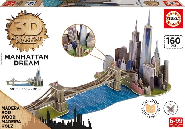 Educa (17000) - "Brooklyn Bridge, Manhattan Dream" - 160 pieces puzzle
