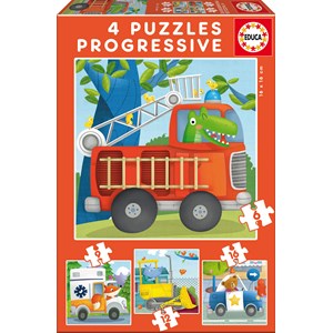 Educa (17144) - "Rescue Patrol" - 6 9 12 16 pieces puzzle