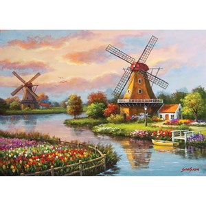 Art Puzzle (4354) - "Windmills" - 1000 pieces puzzle