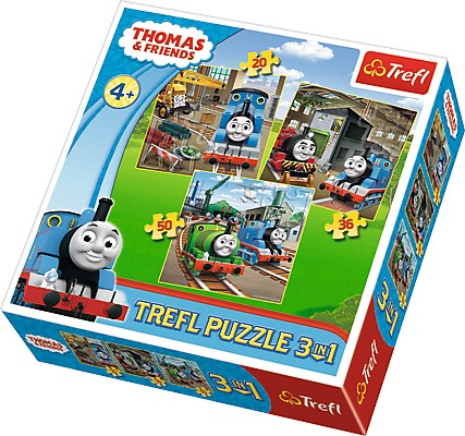 Trefl (34821) - "Thomas & Friends" - 20 36 50 pieces puzzle