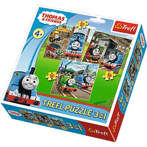 Trefl (34821) - "Thomas & Friends" - 20 36 50 pieces puzzle