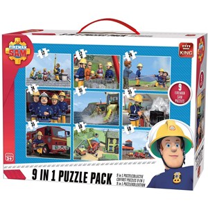 King International (05642) - "Fireman Sam" - 12 24 35 50 pieces puzzle