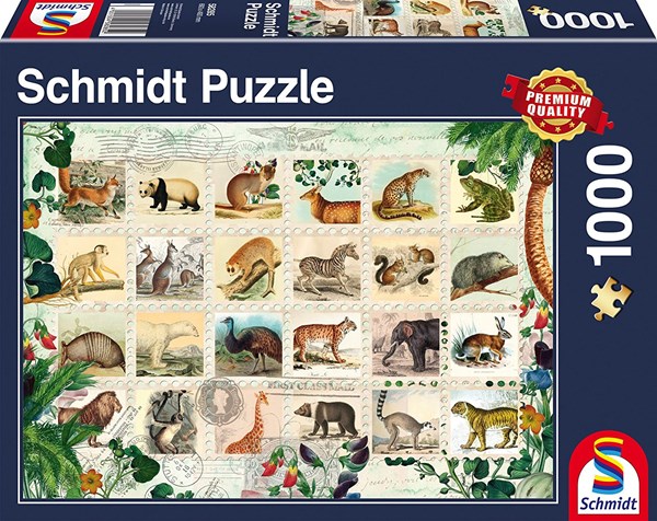 Schmidt Spiele (58285) - "Animal Stamps" - 1000 pieces puzzle