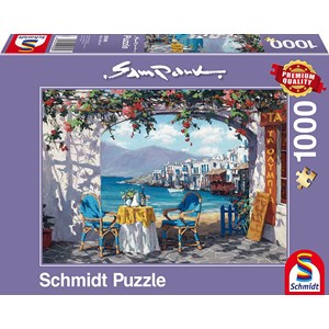 Schmidt Spiele (59396) - Sam Park: "Rendez-vous at Mykonos" - 1000 pieces puzzle