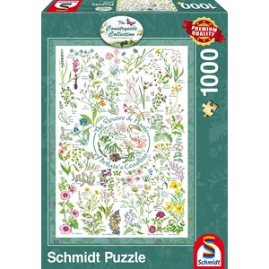 Schmidt Spiele (59568) - "The Flowers and Plants of Britain's Coastline" - 1000 pieces puzzle