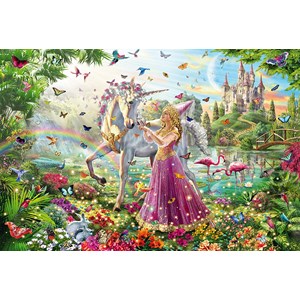 Schmidt Spiele (56197) - "Beautiful Fairy in the Magic Forest" - 200 pieces puzzle
